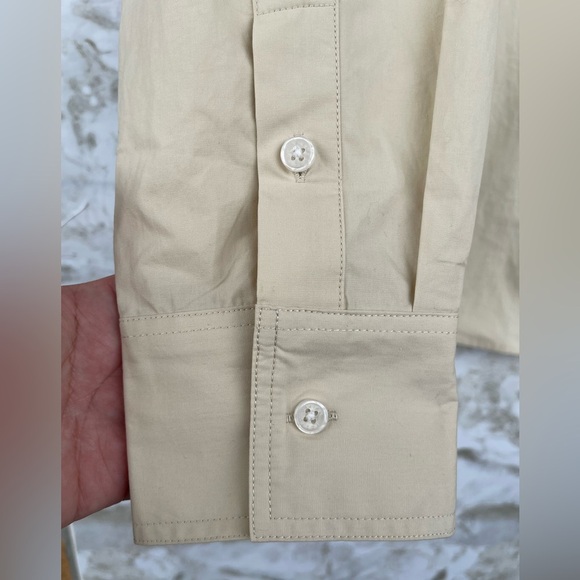 Solid & striped tan boyfriend size XL  tan long sleeve shirt - Picture 7 of 11